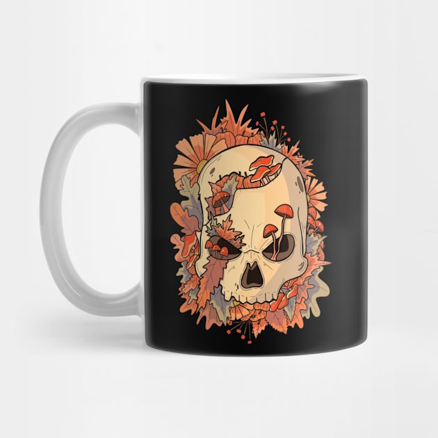 Fierce autumn skull by Swadeillustrations